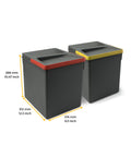 immagine-4-emuca-set-2-pattumiere-raccolta-differenziata-per-cassetti-26cm-15l-ean-8432393131030