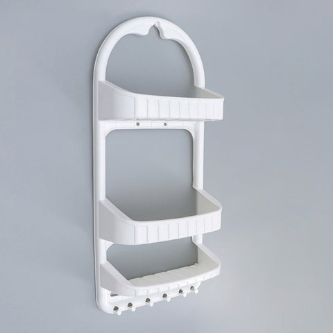 immagine-4-feridras-mensola-ovale-per-doccia-a-3-ripiani-in-plastica-bianco-27x62x12cm-ean-8033237844200