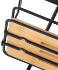 immagine-4-feridras-mensola-rettangolare-per-doccia-a-2-ripiani-in-bambu-in-acciaio-nero-26x36x10cm-ean-8056471563997