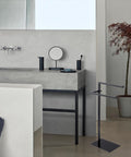 immagine-4-feridras-piantana-portasciugamani-2-bracci-in-acciaio-con-base-in-vetro-temprato-nero-ean-8056471552380