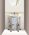 immagine-4-feridras-sottolavabo-a-2-ripiani-con-rotelle-in-acciaio-cromato-55x67x34cm-ean-8033237816993