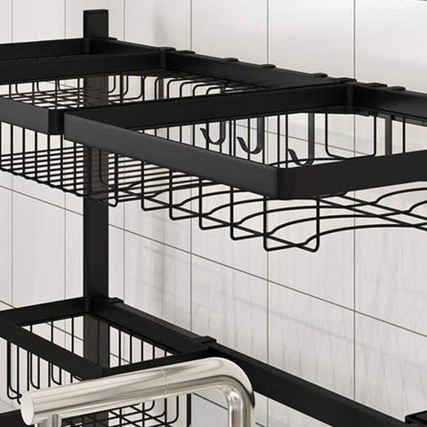 immagine-4-five-simply-smart-organizer-a-2-livelli-per-lavello-con-scolapiatti-in-metallo-nero-ean-3560238703014