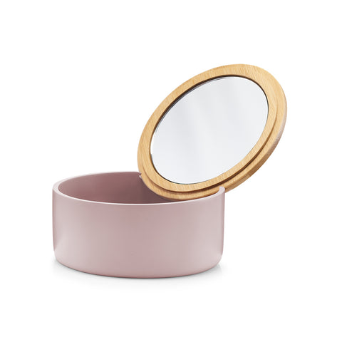 immagine-4-zeller-specchio-portagioie-rotondo-in-poliresina-rose-ean-4003368187358