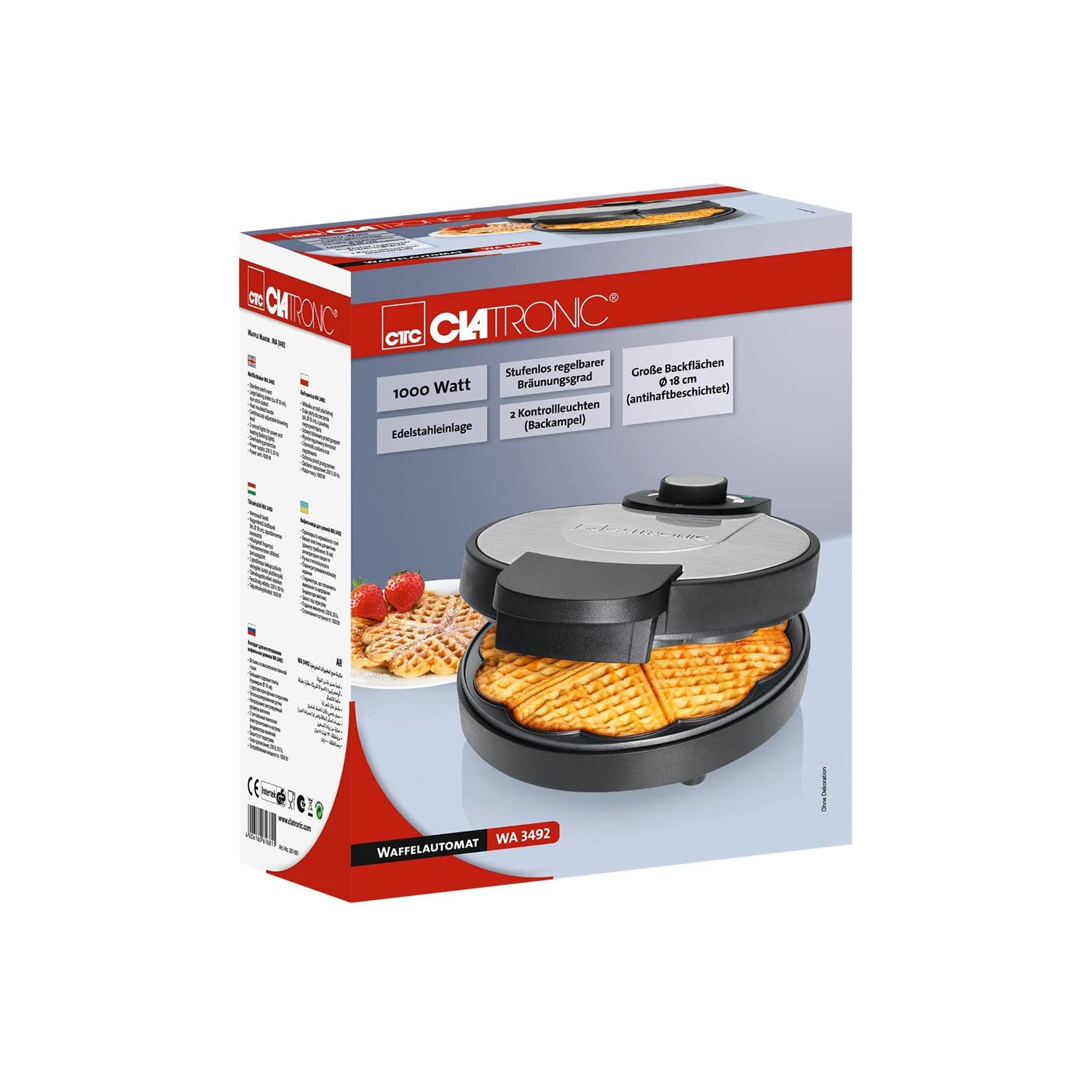 immagine-5-clatronic-piastra-per-waffle-maker-1000-watt-wa-3492-ean-4006160616811