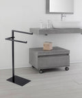 immagine-5-feridras-piantana-portasciugamani-2-bracci-in-acciaio-con-base-in-vetro-temprato-nero-ean-8056471552380