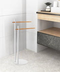 immagine-5-feridras-piantana-portasciugamani-2-bracci-in-bambu-in-acciaio-bianco-22x805x22cm-ean-8056471553301