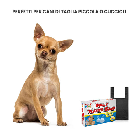Sacchetti bisogni cani piccoli Chihuahua - Doggy Waste Bags perfetti per cuccioli e cani taglia piccola