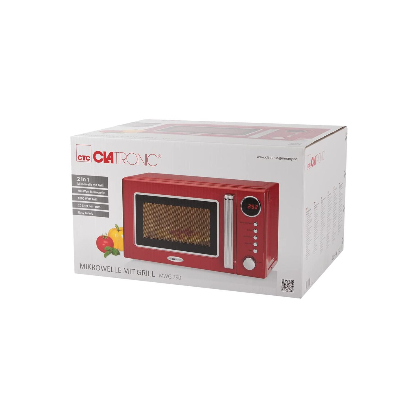 immagine-6-clatronic-forno-a-microonde-rock-da-20l-1000w-rosso-mwg-790-ean-4006160531497