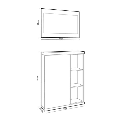 immagine-6-habitdesign-scarpiera-con-specchio-bianco-79x25x108cm-ean-8423490261478
