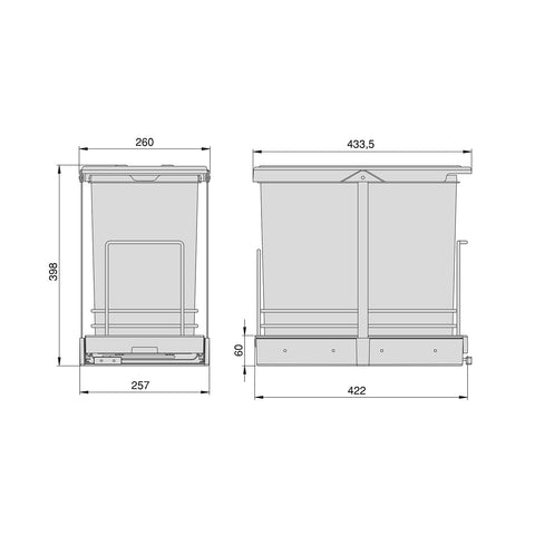 immagine-7-emuca-set-2-pattumiere-raccolta-differenziata-con-slot-estraibile-e-copertura-12l-ean-8432393298573