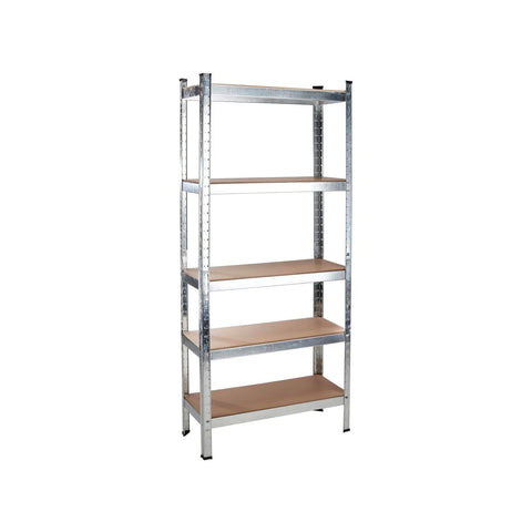 Scaffale Portaoggetti 5 Ripiani in Acciaio e MDF Portata Totale 875 kg con Montaggio a Incastro Ean-8023755054588